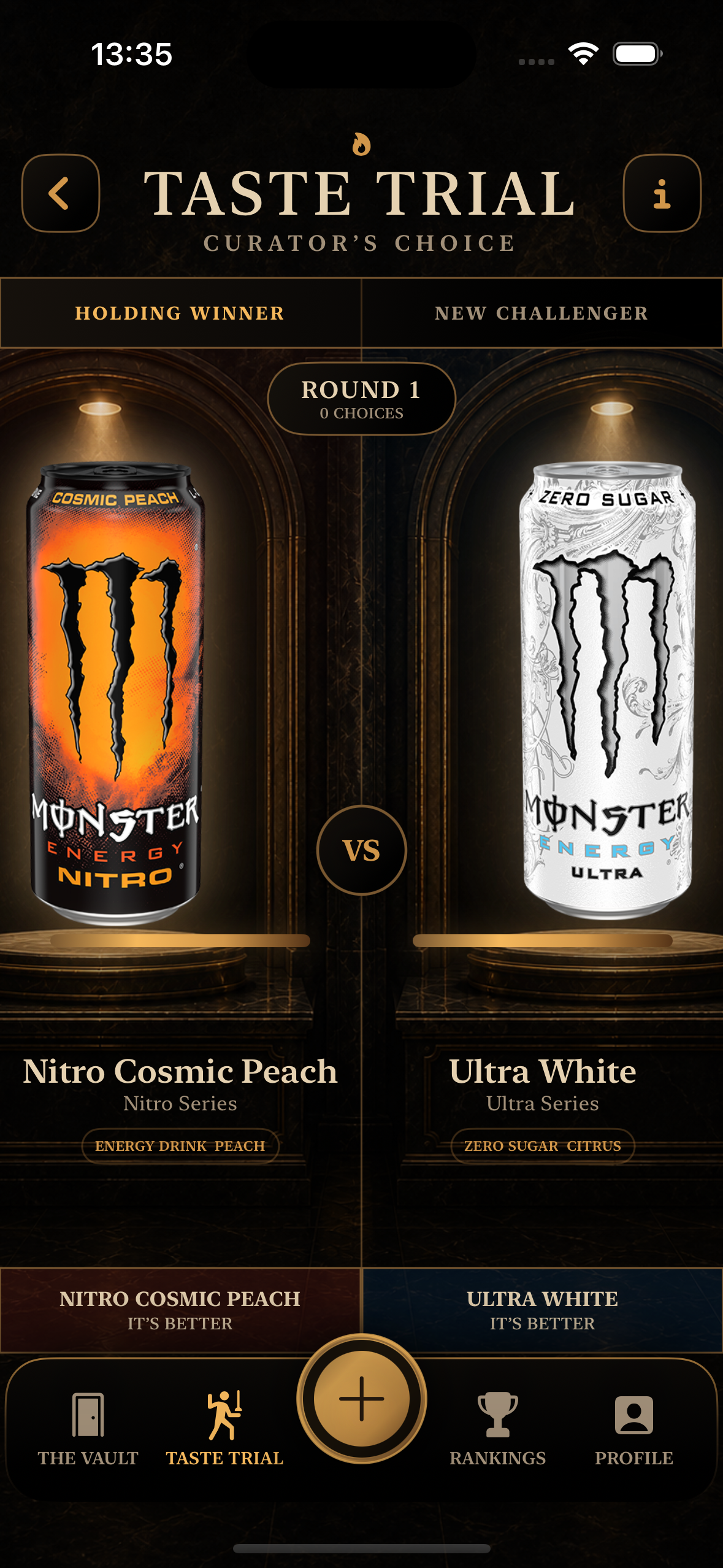 Real Collectra HEAD-TO-HEAD screen